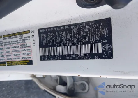 2006 Toyota Corolla Ce from USA, damaged, VIN 2T1BR32E36C642848